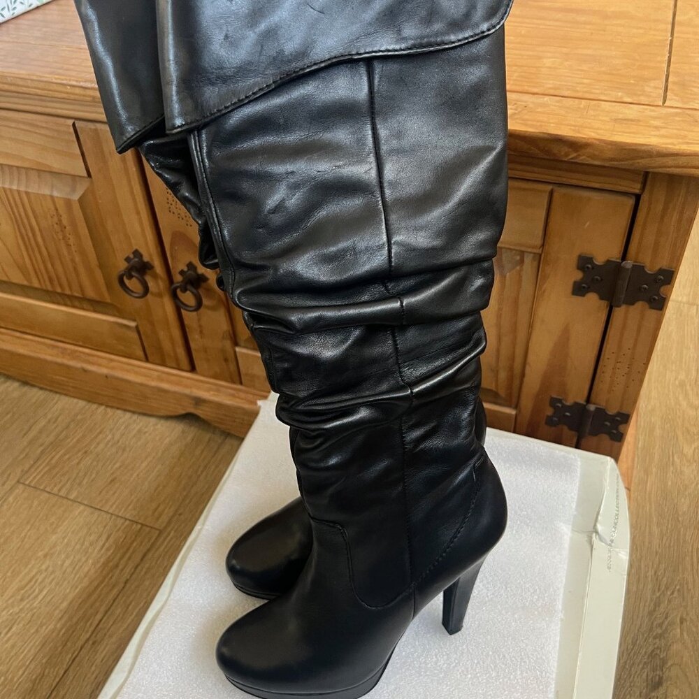 JESSICA SIMPSON KNEE HIGH BLACK BOOTS SIZE - Picture 5 of 16